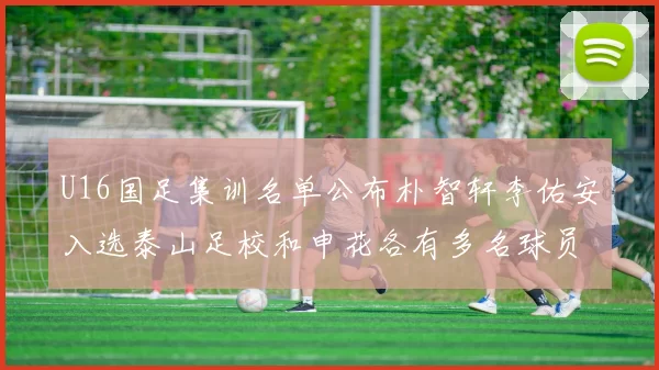 U16国足集训名单公布朴智轩李佑安入选泰山足校和申花各有多名球员参与